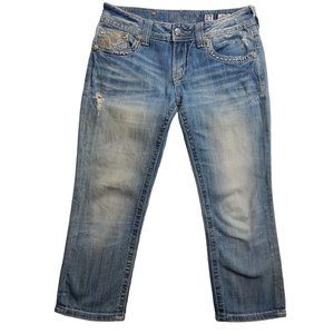 Miss Me Jeans Womens Low Cut Cuffed Capri Jeans Size 29 JW5824P